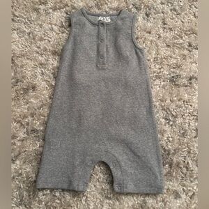Gray Sleeveless Baby Romper